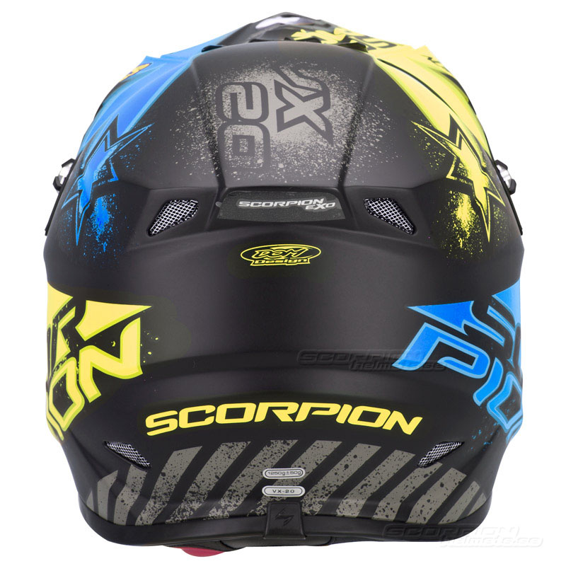 Scorpion VX-20 Crosshjlm MX/Race (Magnus) Svart, Gul, Bl