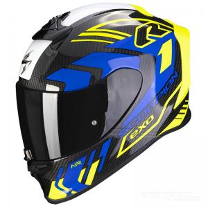 Scorpion EXO-R1 EVO CARBON AIR (SUPRA) Svart-Neongul-Blå