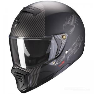Scorpion EXO-HX1 Streetfighter MC-hjälm (Hostium) Mattsvart, Silver