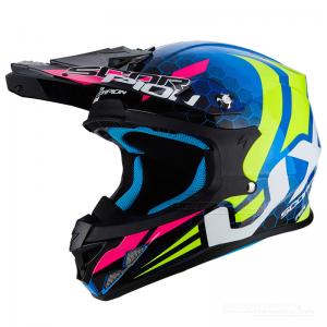 Scorpion VX-21 Crosshjälm MX/Race (Xagon) Blå, Neongul