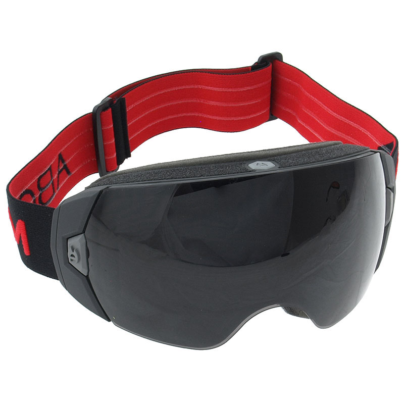 Abom Imfria skoterglasgon Goggles (Heet) Eclipse Black, Svart/Rd