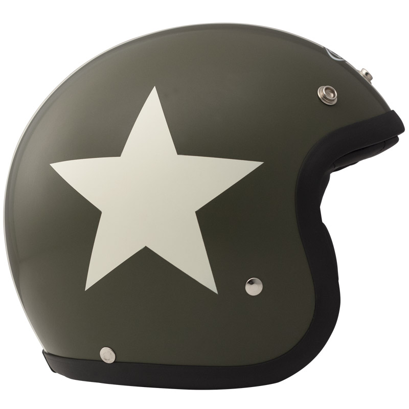 DMD Vintage Öppen MC-hjälm (Star) Grön | Scorpionhelmets