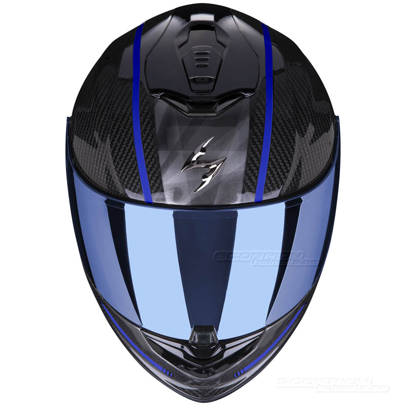 Scorpion EXO-1400 CARBON Kolfiberhjälm MC (Grand) Blå