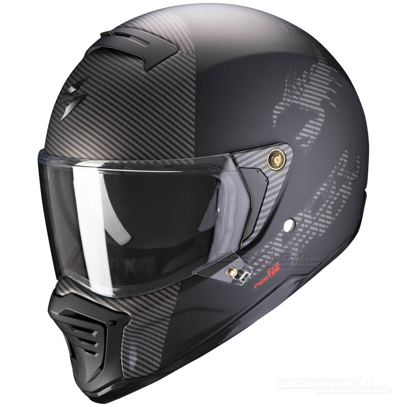 Scorpion EXO-HX1 Streetfighter MC-hjälm (Hostium) Mattsvart, Silver
