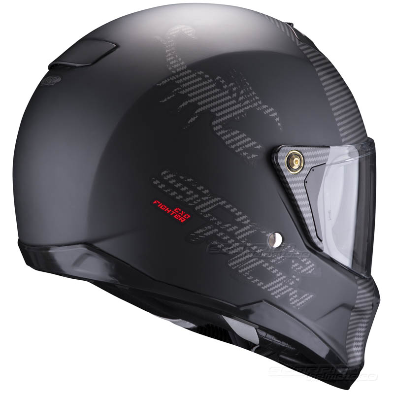 Scorpion EXO-HX1 Streetfighter MC-hjälm (Hostium) Mattsvart, Silver