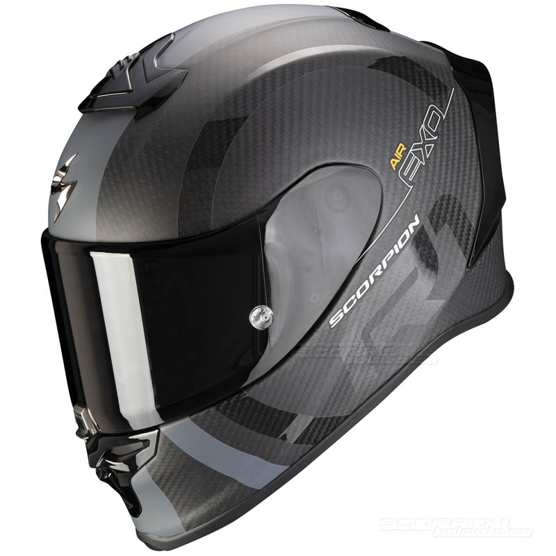 Scorpion EXO-R1 CARBON MC-hjälm Kolfiber (MG) Mattsvart, Sliver