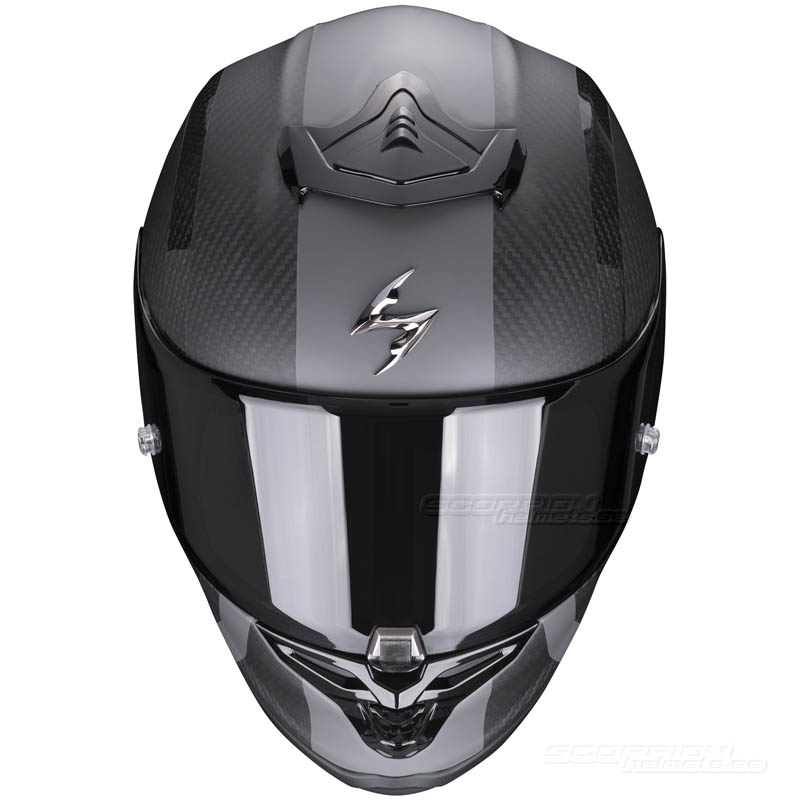 Scorpion EXO-R1 CARBON MC-hjälm Kolfiber (MG) Mattsvart, Sliver