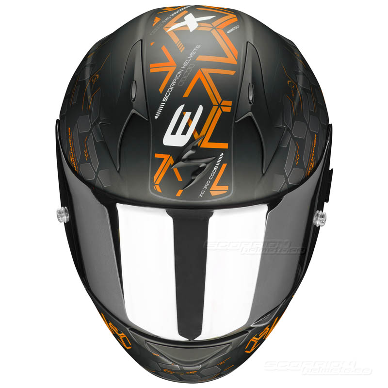 Scorpion EXO-390 MC-Hjälm (Cube) Mattsvart, Orange