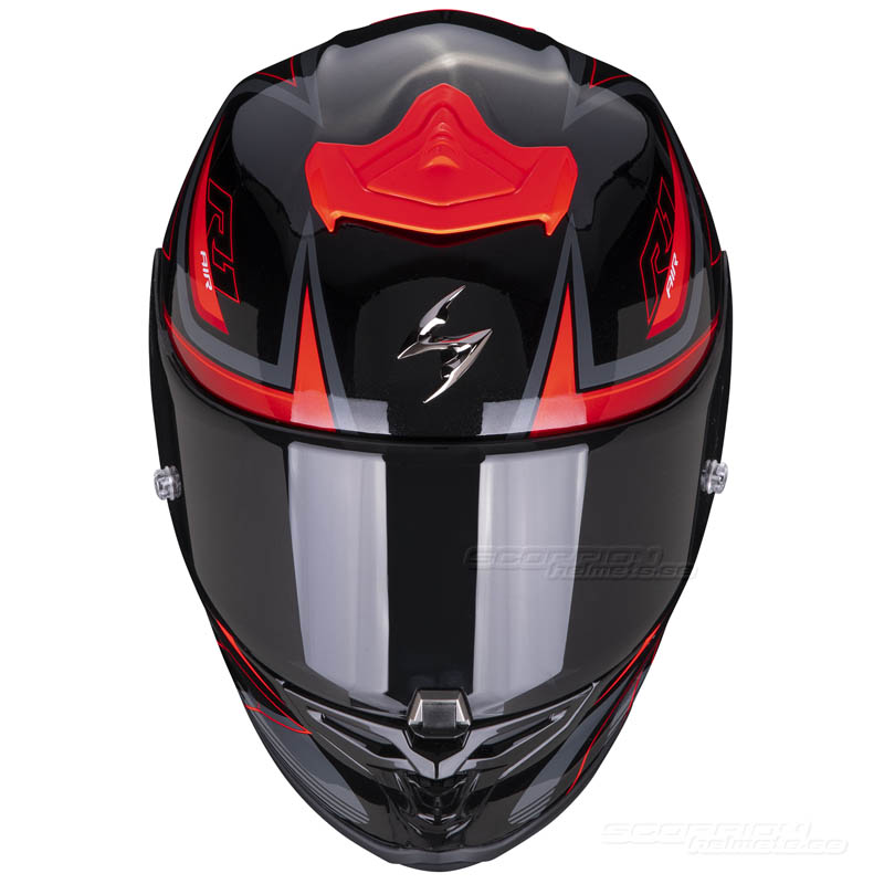 Scorpion EXO-R1 EVO AIR (GAZ) Svartmetallic-Röd