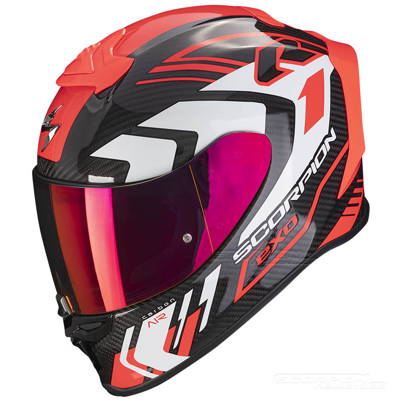 Scorpion EXO-R1 EVO CARBON AIR (Supra) Svart-Röd