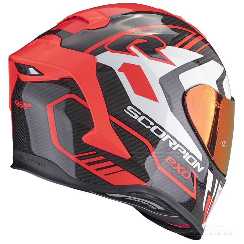 Scorpion EXO-R1 EVO CARBON AIR (Supra) Svart-Röd