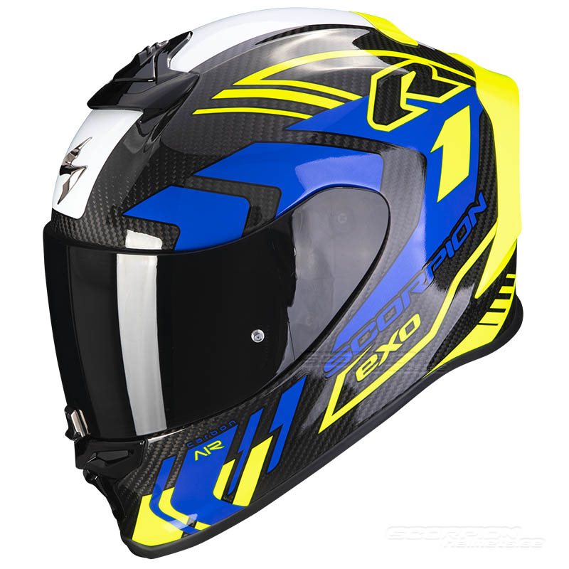 Scorpion EXO-R1 EVO CARBON AIR (SUPRA) Svart-Neongul-Bl