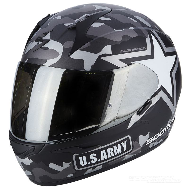 Scorpion EXO-390 Hjlm (ARMY) Mattsvart, Silver