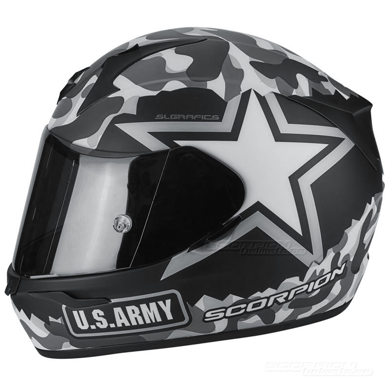 Scorpion EXO-390 Hjälm (ARMY) Mattsvart, Silver