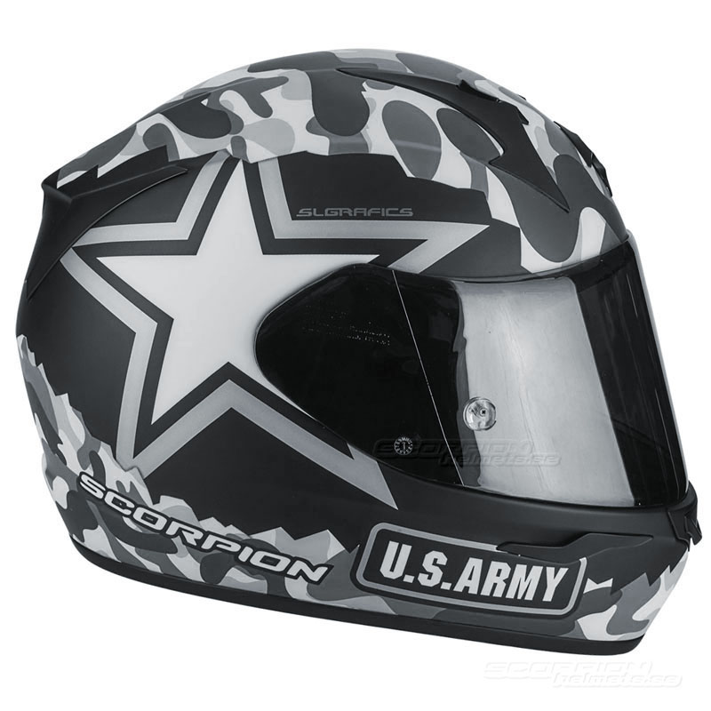 Scorpion EXO-390 Hjälm (ARMY) Mattsvart, Silver