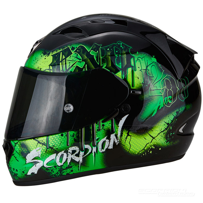 Scorpion EXO-1200 Hjlm (Tenebris) Svart, Grn