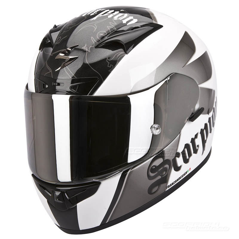Scorpion EXO-710 Hjälm Race/Gata (Knight) Vit, Grå